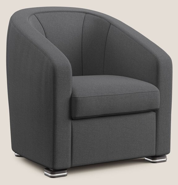 Cloe Poltroncina in tessuto smacchiabile con acqua QuickClean T08 antr