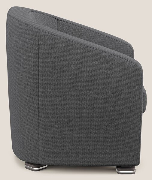 Cloe Poltroncina in tessuto smacchiabile con acqua QuickClean T08 antr