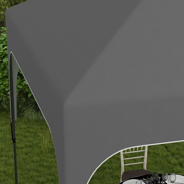 Outsunny Gazeb0 da giardino Pop-up pieghevole 2,5 x 2,5 m altezza regolabile tessuto Oxford anti UV50+ struttura in acciaio sacca per il trasporto