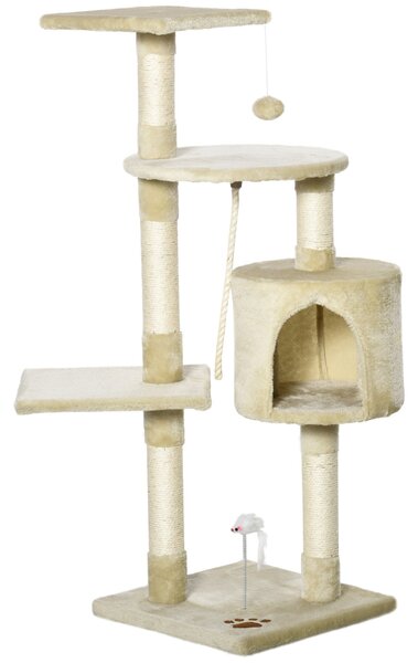 Albero Tiragraffi per Gatto beige 75x40x112 cm