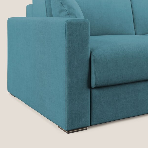 Best Divano letto matrimoniale in tessuto impermeabile T02 azzurro