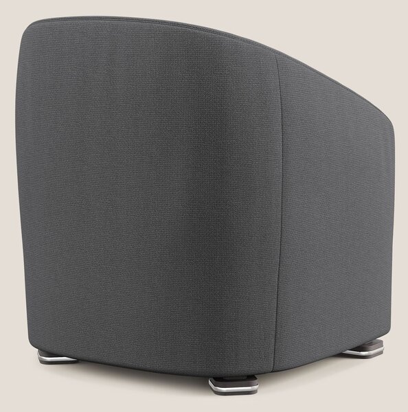 Cloe Poltroncina in tessuto smacchiabile con acqua QuickClean T08 antr