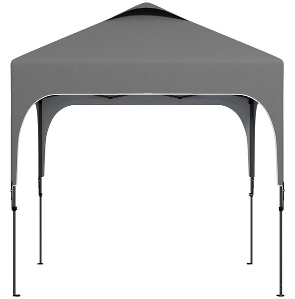 Outsunny Gazeb0 da giardino Pop-up pieghevole 2,5 x 2,5 m altezza regolabile tessuto Oxford anti UV50+ struttura in acciaio sacca per il trasporto