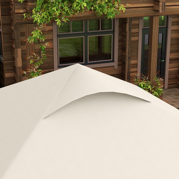 Outsunny Gazebo 2,5 x 2,5 m barnum da giardino Pop-up pieghevole altezza regolabile Oxford anti UV50+ telaio in acciaio sacca per il trasporto