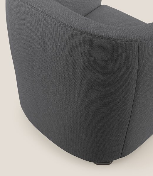 Cloe Poltroncina in tessuto smacchiabile con acqua QuickClean T08 antr