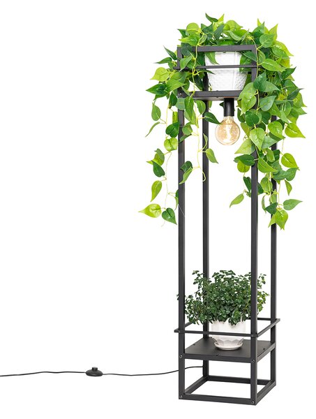 Lampada da terra industriale intelligente nera con WiFi G95 - Cage Rack