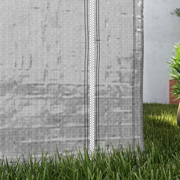 Outsunny Abri de jardin 2 x 2 x 2 m abri vélo extérieur con telaio in acciaio zincato, impermeabile e resistente ai raggi UV - grigio