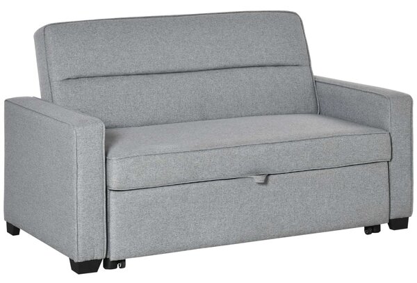 Divano Letto 2 Posti 154x87x89 cm in Tessuto Grigio