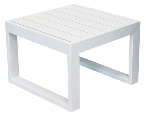 Tavolino Cuba 45x45x32 h cm in Alluminio Bianco