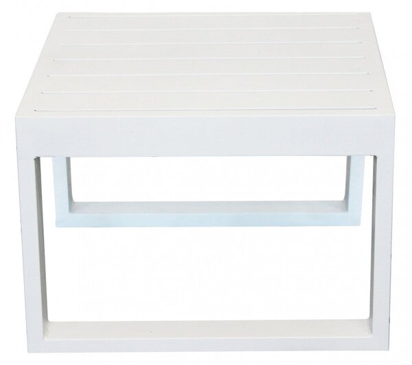 Tavolino Cuba 45x45x32 h cm in Alluminio Bianco