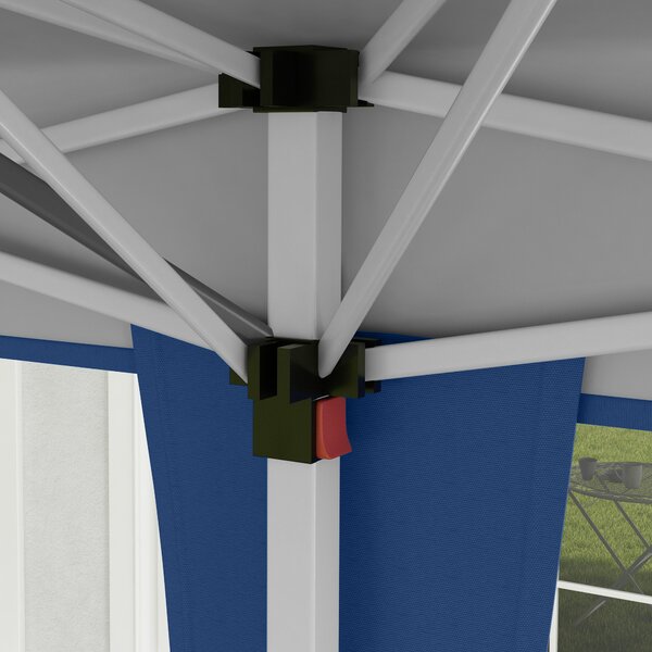 Outsunny Gazebo da giardino gazebo pieghevole pop-up sacco incluso acciaio resina oxford alta densità 6 x 3 m blu