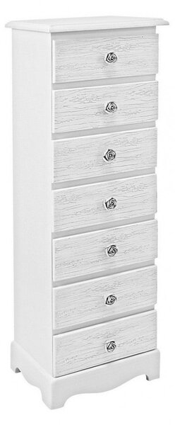 Cassettiera Blanc 7 Cassetti in Legno