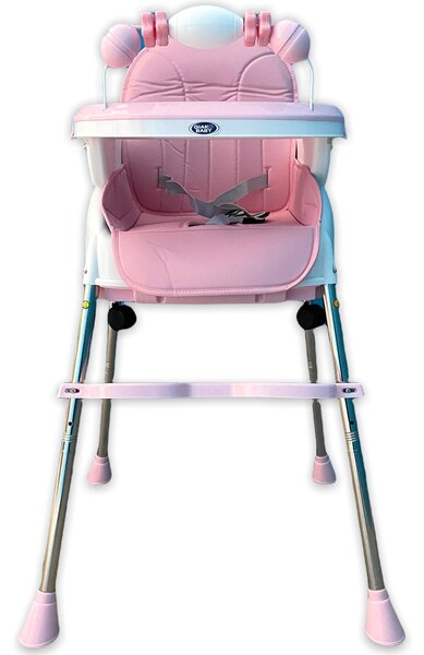 Seggiolone per Bambini 4 in 1 Pappa e Gioco Rosa