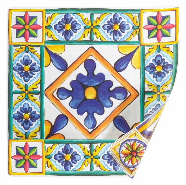 Set 6 Tovagliette Quadrata Double Face 37x37 cm VdE Tivoli 1996 Costiera