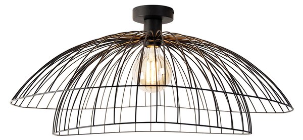Lampada da soffitto intelligente nera 60 cm incl. Wifi G95 - Pua