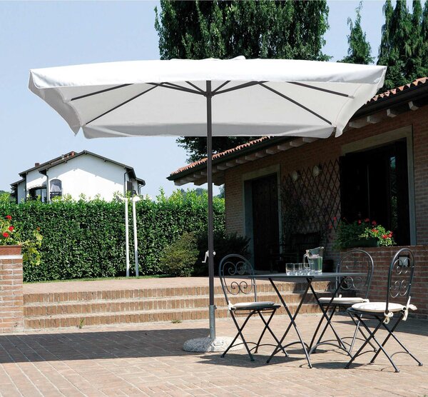 Ombrellone da Giardino 3x2 m Palo Ø38 mm in Alluminio con Manovella Vorghini Stem Antracite e Ecrù