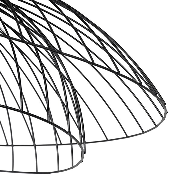 Lampada a sospensione intelligente nera 66 cm incl. Wifi G95 - Pua