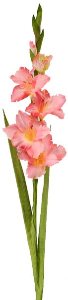 Set 8 Fiori Artificiali di Gladiolo Mini Altezza 74 cm Rosa