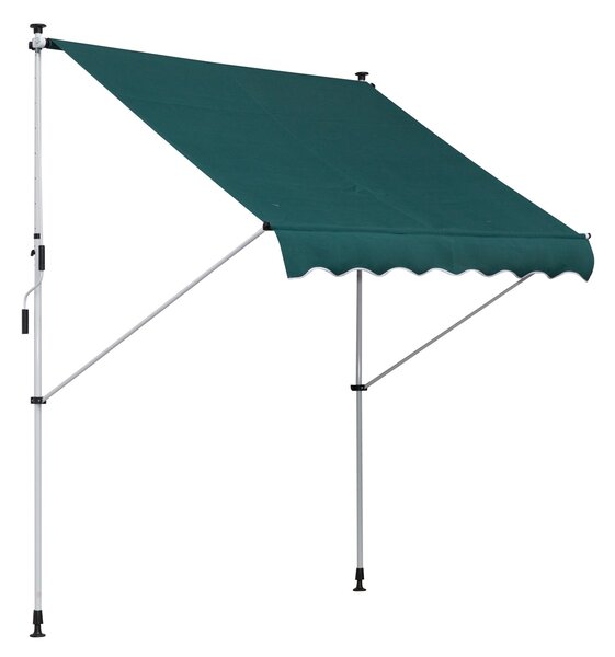 Tenda da Sole Avvolgibile 2x1,5m Verde