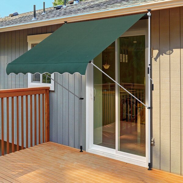 Tenda da Sole Avvolgibile 2x1,5m Verde