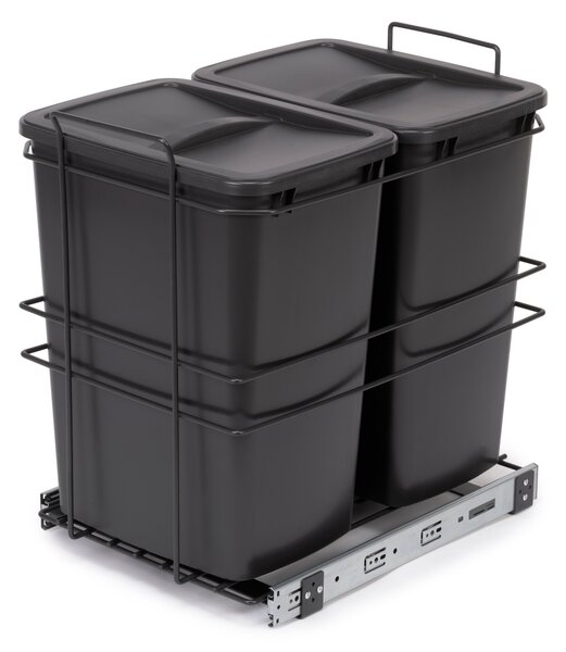 Pattumiera da Cucina ad Estrazione 2x 35 L in Plastica Emuca