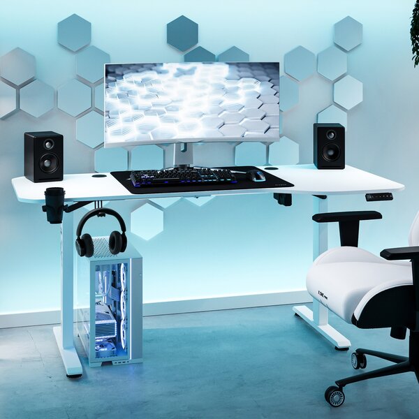 Scrivania Regolabile in Altezza Diablo X-Tensio 1600 Bianco