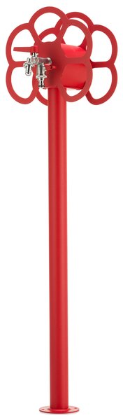 Fontana da Giardino con Rubinetto e Portatubo Integrato Belfer 42/SRF Rosso