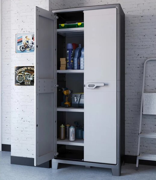 Armadio 4 Ripiani 80x44x182 cm Keter Titan Alto XL Grigio