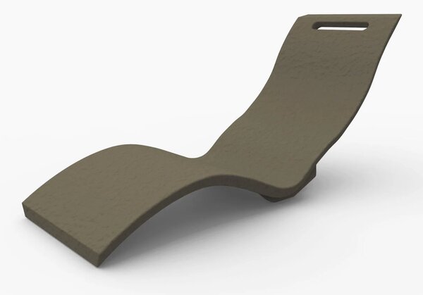 Lettino Chaise Longue da Esterno Giardino Seduta a Terra Arkema Serendipity Dove Grey