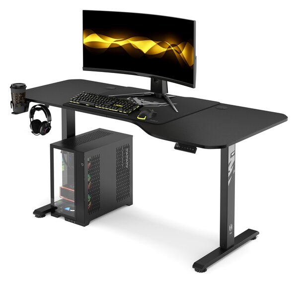 Scrivania Regolabile in Altezza Diablo X-Tensio 1600 Nero