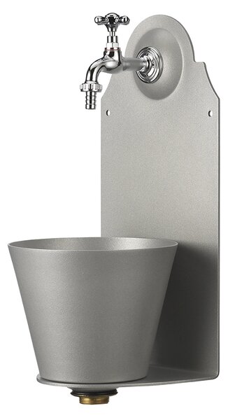 Fontana a Parete da Giardino con Rubinetto Belfer 42/PR Alluminio