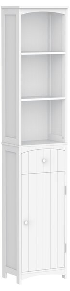 Mobile a Colonna Salvaspazio 35x24x170 cm in MDF Vermont Bianco