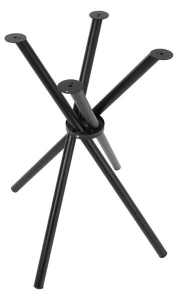 Base per Tavolo da Giardino 50x50x74 cm 4 Gambe in Acciaio Nero