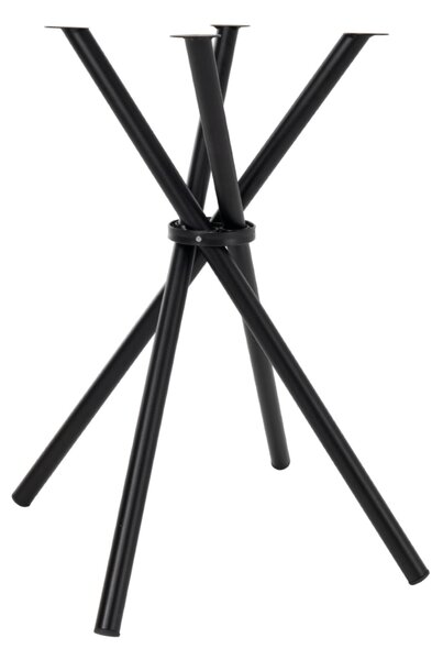 Base per Tavolo da Giardino 50x50x74 cm 4 Gambe in Acciaio Nero