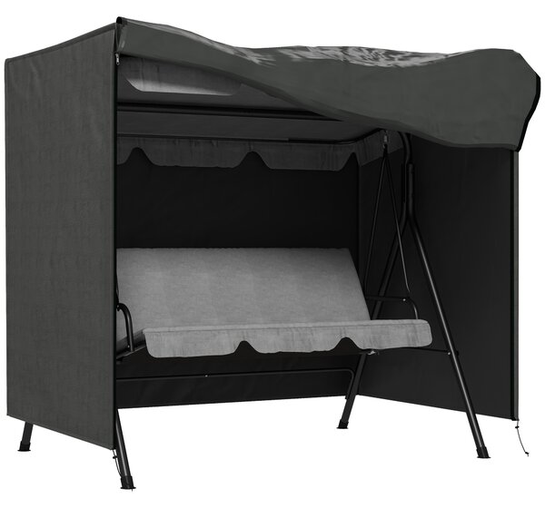 Outsunny Telo copri dondolo da giardino in tela Oxford 177 x 114 x 152 cm grigio scuro