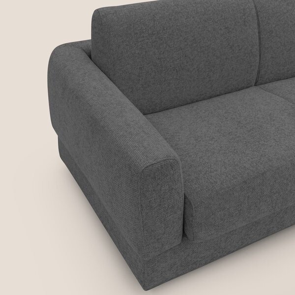 Happy Divano letto matrimoniale con materasso h18 cm in tessuto imperm