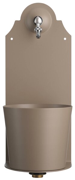 Fontana a Parete da Giardino con Rubinetto Belfer 42/PRX Tortora