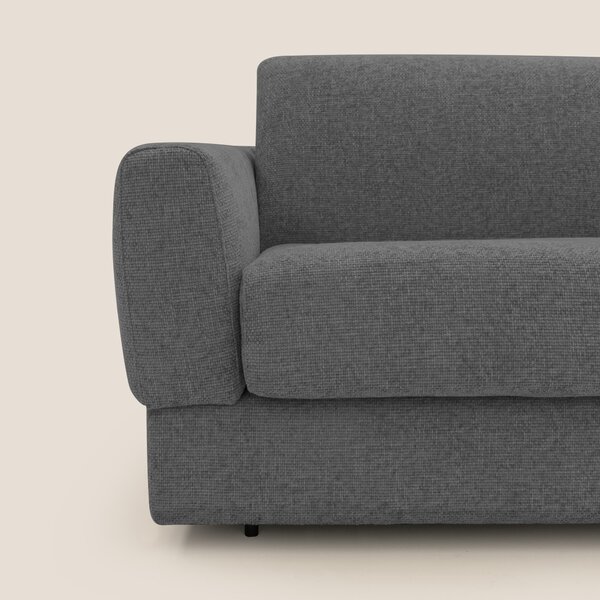 Happy Divano letto matrimoniale con materasso h18 cm in tessuto imperm