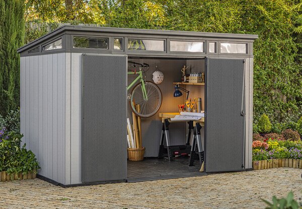 Casetta da Giardino Porta Attrezzi 342x218x226 cmin Duotech Keter Artisan 11x7 Grigia
