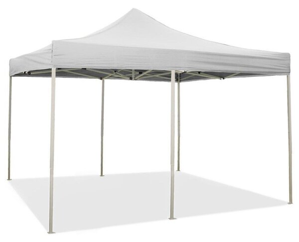 Gazebo Richiudibile Pieghevole 3x6m in Acciaio e PVC Impermeabile Bianco