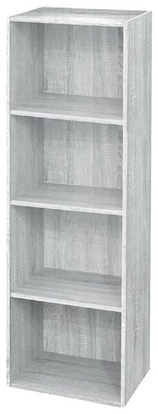 Libreria 4 ripiani 40x29x132 cm in Legno Bianco