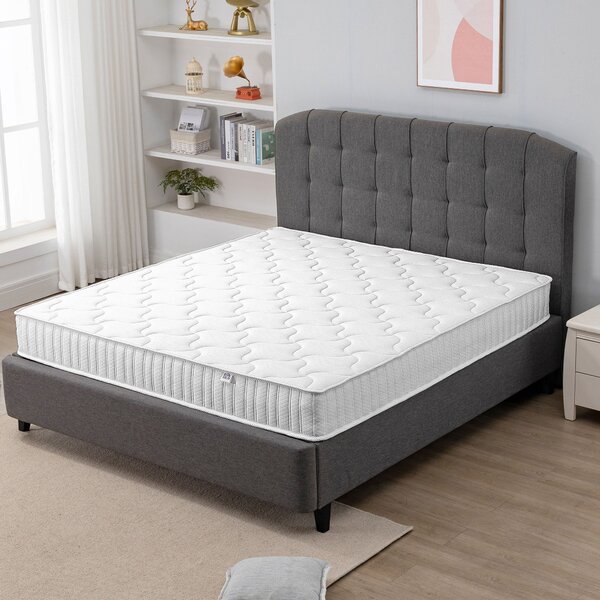 Materasso Memory e Molle Matrimoniale Extra Large 180x190 cm H20 Bianco