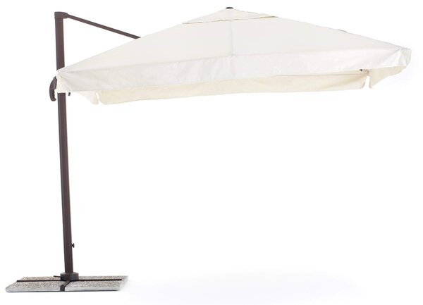 Ombrellone da Giardino Decentrato 3x3m in Alluminio e Poliestere Senso Ecrù