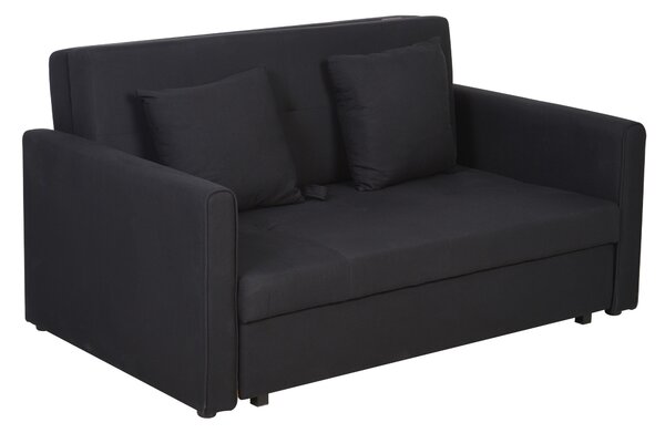 Divano Letto 2 Posti 152x101x 81 cm in Policotone Grigio Scuro
