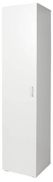 Armadio 1 Anta 5 Ripiani 45x45x195 cm in MDF Bianco