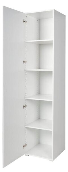 Armadio 1 Anta 5 Ripiani 45x45x195 cm in MDF Bianco