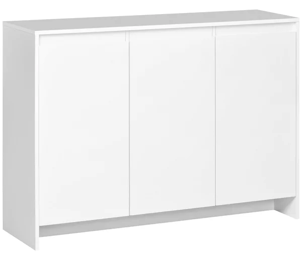 Credenza 12 Ripiani Interni 120x35x85 cm in Truciolato Bianco
