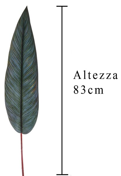 Set 6 Foglie di Strelitzia Artificiale Altezza 83 cm Verde