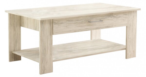 Tavolino Salotto Myrto 110x60x44 h cm in Truciolare bilaminato Pino Chiaro