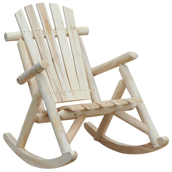 Sedia a Dondolo da Giardino in Legno 66x96x98 cm Vermont